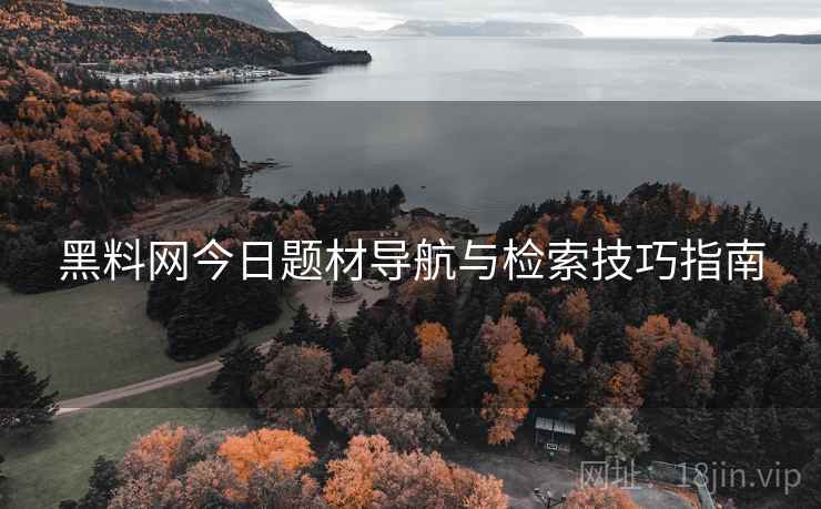 黑料网今日题材导航与检索技巧指南  第2张