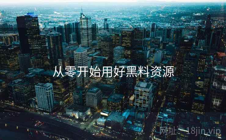 从零开始用好黑料资源  第2张