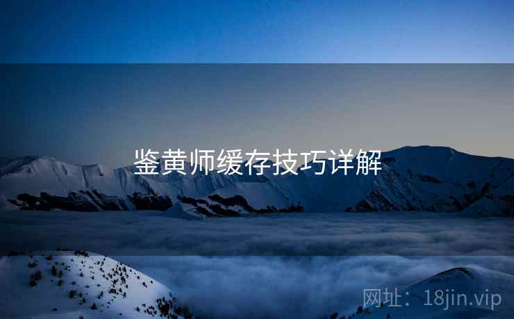 鉴黄师缓存技巧详解  第1张