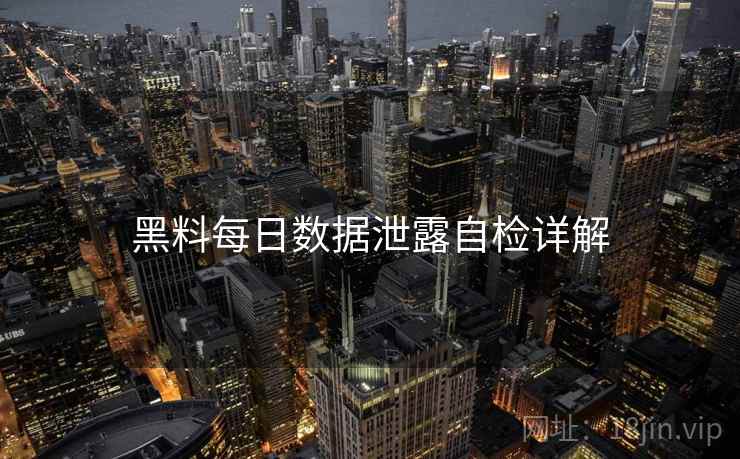 黑料每日数据泄露自检详解  第2张
